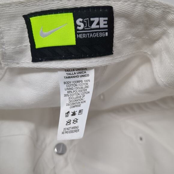 Nike Swoosh USA Slideback Hat White One Size Embroidered Heritage86 - Picture 9 of 9